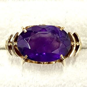 K18 アメシスト付きリング